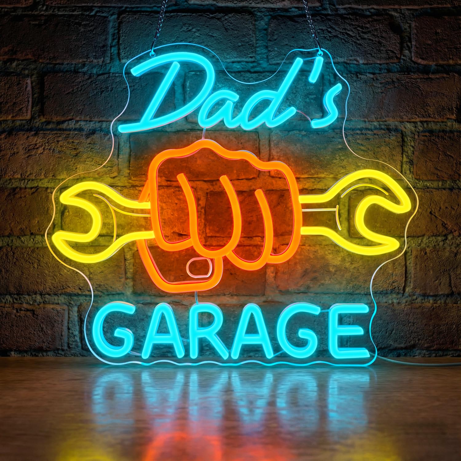 Auto Repair Shop Design - Dad’s Garage Neon Sign for Wall