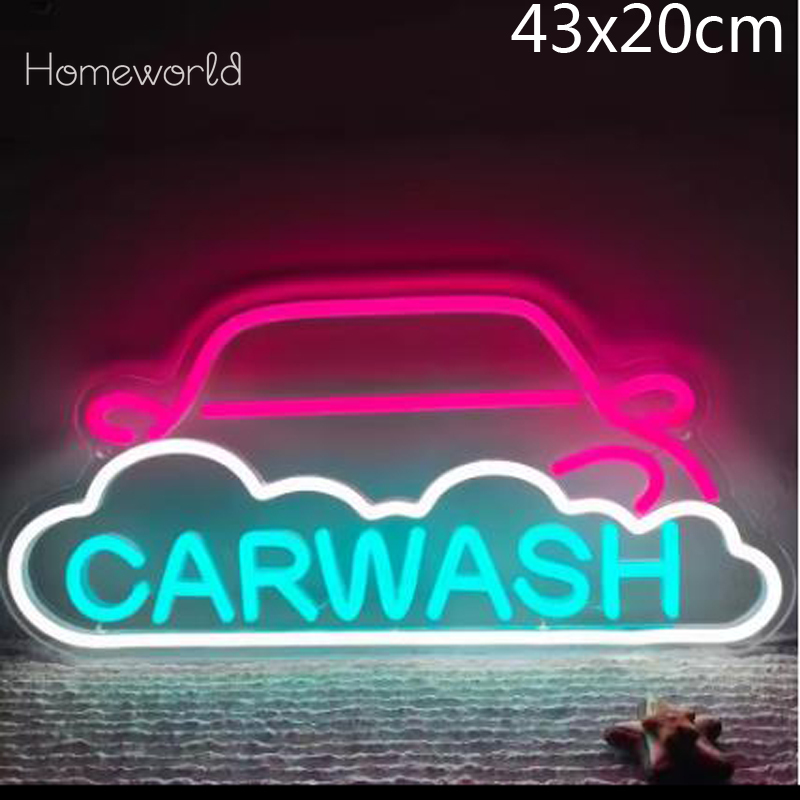 Car Wash LED Neon Lights sign  - огляд і ціна Auto Repair Shop Design