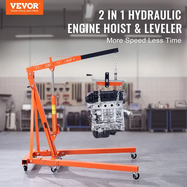 VEVOR Hydraulic Engine Hoist w - огляд і ціна Engine Hoist Crane