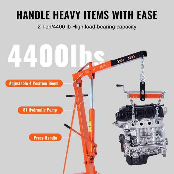 VEVOR Hydraulic Engine Hoist w - огляд і ціна Engine Hoist Crane